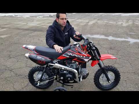 Dirt Bike Apollo DB-25 Test Ride And Review With Training Wheels In Stock Now
