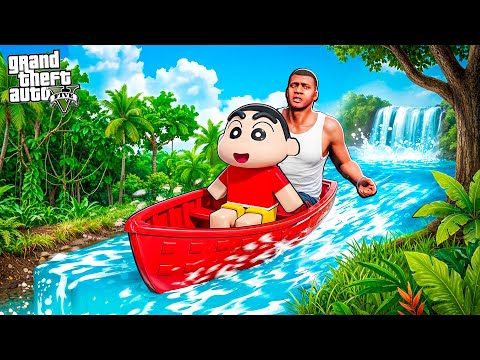 Franklin & Shinchan Go on an Epic Boat Journey! 🚤🌊 | GTA 5 Malayalam
