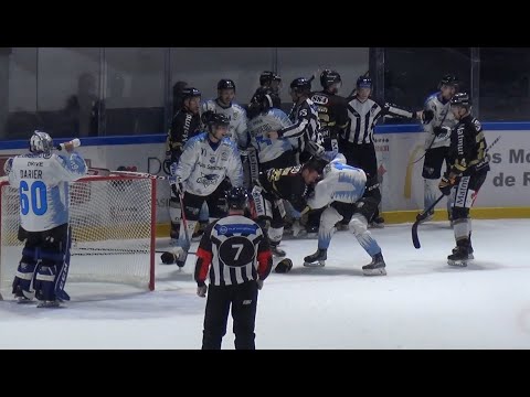 Hockey Fight : Caron Vs Joubert, Rouen - Gap