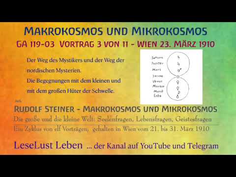 072 Rudolf Steiner*Makrokosmos und Mikrokosmos*GA119 03 Der Weg des Mystikers