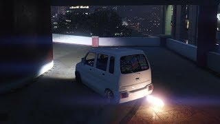 GTA5 suzukiワゴンR　立体駐車場ドリフト