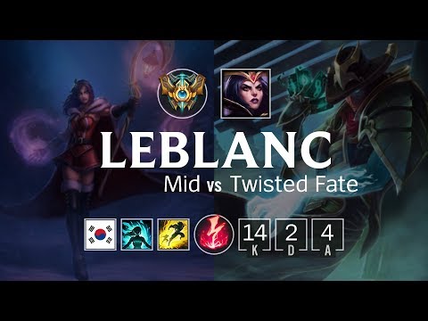 LeBlanc Mid vs Twisted Fate - KR Challenger Patch 8.9