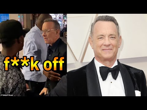 When Tom Hanks rushes to protect wife Rita Wilson as an aggressive fan nearly knocks her over