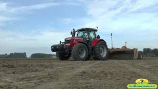 Met 1000 PK dozeren en kilveren door loonbedrijf Ebe Terpstra - 2X Massey Ferguson 8690 & 7726