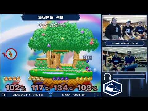S@PS 48 Melee Doubles - Grim + Modesty (Red) vs Spork + Clean (Blue) - Losers Bracket