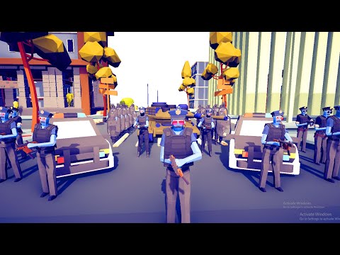 150x COPS vs ROBBERS - Totally Accurate Battle Simulator TABS