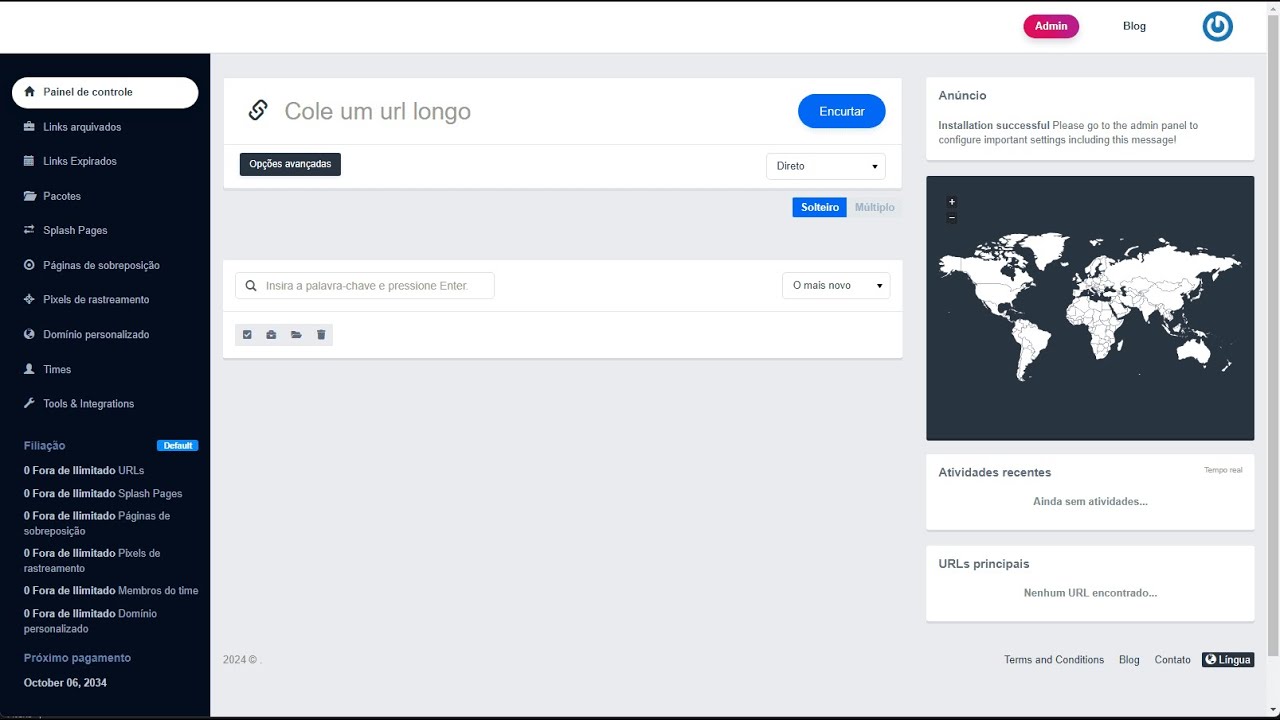 Instalação do Script Encurtador de URL Premium v5 8 2