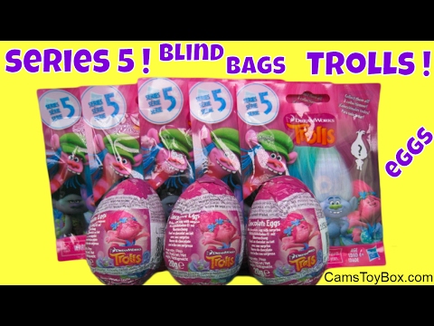 Dreamworks Trolls Series 5 Blind Bags Opening Chocolate Surprise Eggs Toys Fun Kids Video