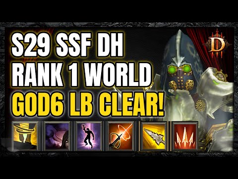 SSF DH Solo Rank 1 GR 138 World GoD6 LB Clear!  Diablo 3 Season 29
