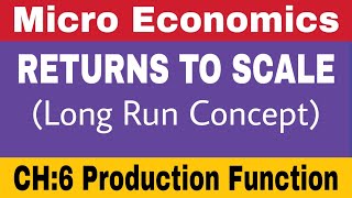 #26, Return to Scale, Production Function || Micro Economics By Sunil Adhikari ||