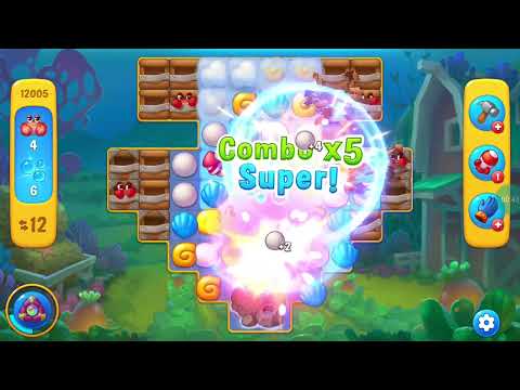 Fishdom Easy Level 12005 (with full seashell [Super Lightning] and timed bombs) @choraelmin