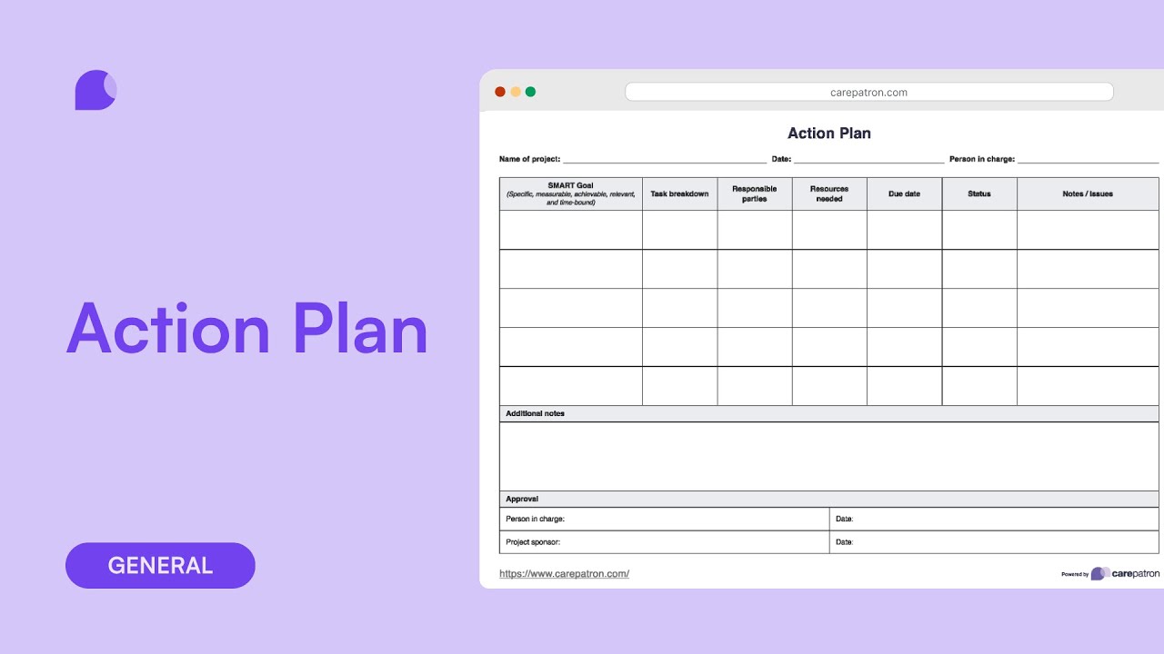 How to use action plan template?