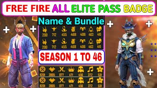 Free Fire All Elite Pass Badge✓ & Bundle  SE