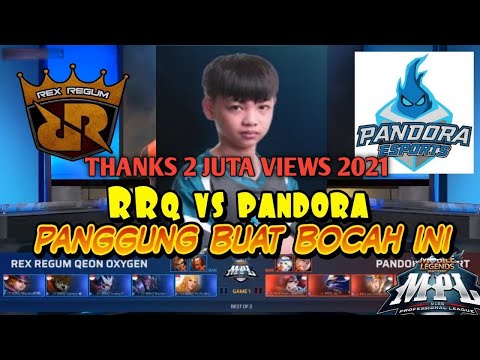 RRQ O2 Vs Pandora E-sport MPL Game Power Of Bocah 15 Tahun