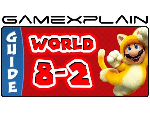 Super Mario 3D World - World 8-2 Green Stars & Stamp Locations Guide & Walkthrough