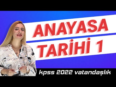 20 - KPSS VATANDAŞLIK - ANAYASA TARİHİ 1 - BURCU ÇEVİK