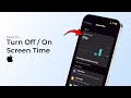 How To Turn On Or Off Screen Time On IPhone IOS 18