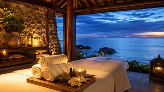 Candlelit Ocean Spa at Blue Hour – Private Resort Radio