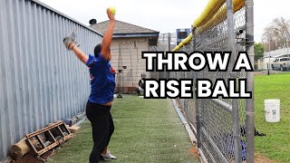 HOW TO THROW A RISE BALL (SOFTBALL PITCHING DRILLS)
