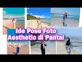 30 POSE FOTO KEREN WANITA BERHIJAB DI PANTAI