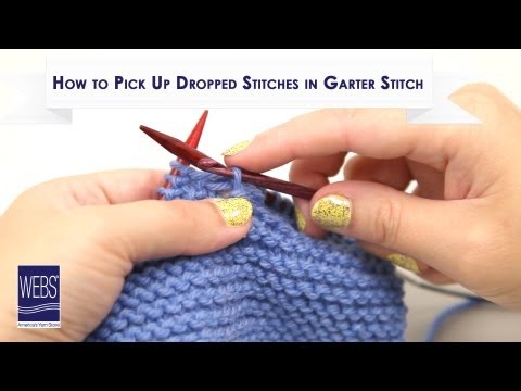 How to Pick Up Dropped Stitches in Garter Stitch