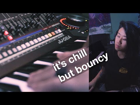 making a chill beat with JU-06A synth