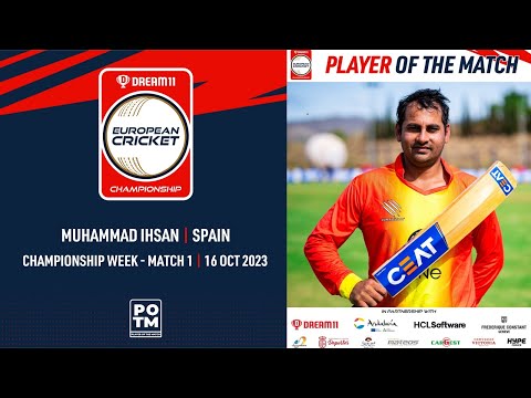 POTM: M.Ihsan - ESP vs JSY | Highlights | Dream11 ECC23 | 16 Oct 2023 | ECC23.085