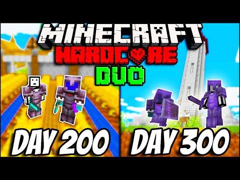 We Survived 300 Days In Hardcore Minecraft - Duo Minecraft Hardcore 300 days