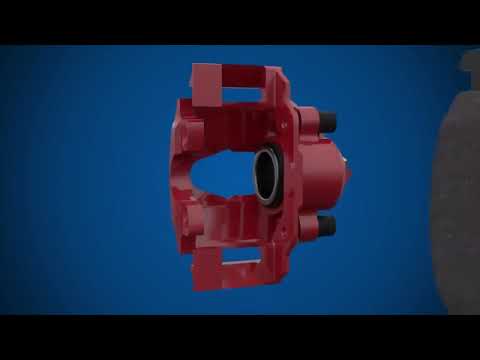 How do disc brakes work in cars and light vehicles. (3D animation)