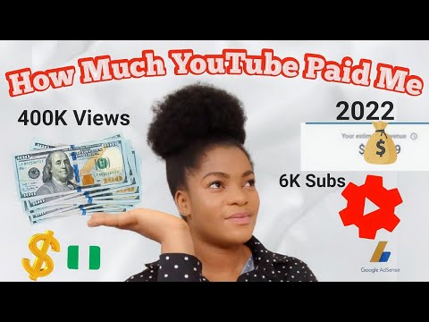 How Much YouTube Paid Me For 400k Views And 6k Subscribers | My First YouTube Paycheck 2022💰