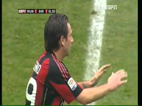 AC Milan 1-1 Bari / Antonio Cassano Gol