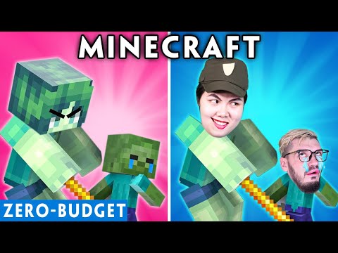 Zero Budget Minecraft Parody - Real Life Monster School