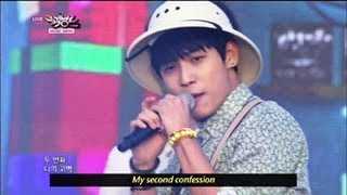 BTOB - Second Confession (2013.05.25) [Music Bank w/ Eng Lyrics]