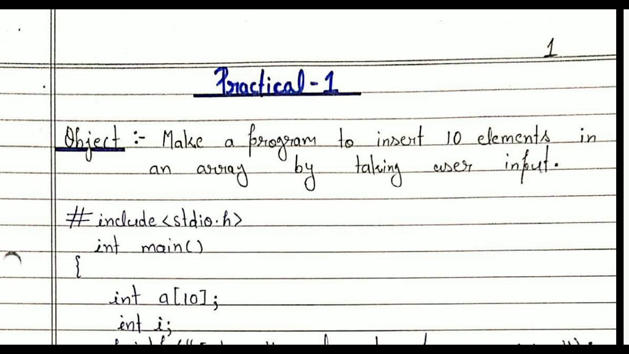 Data Structure using 'C' Practical No.1