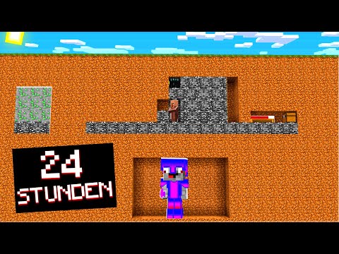 24 STUNDEN bedwars unter der ERDE leben !