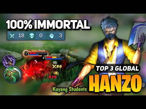 PERFECT! Hanzo Best Build 2023 [ Hanzo Gameplay Top Global ] By ῆῆჯჯ - Mobile Legends