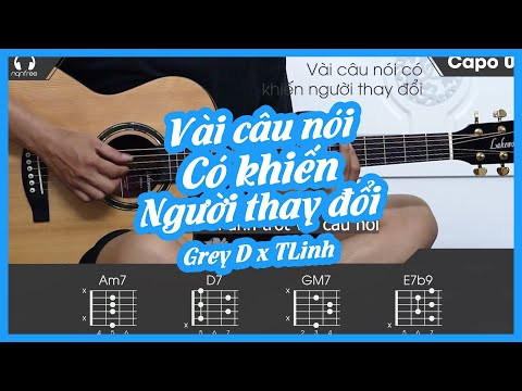 (Beat Guitar) Vài Câu Nói Có Khiến Người Thay Đổi - Grey D x TLinh | Karaoke Guitar