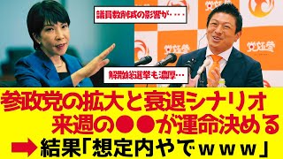 【参政党】自民と維新の議席削減で減退？国民民主の失態で支持者流入？来週の〇〇が神谷宗幣の運命を決める【ゆっくり解説】