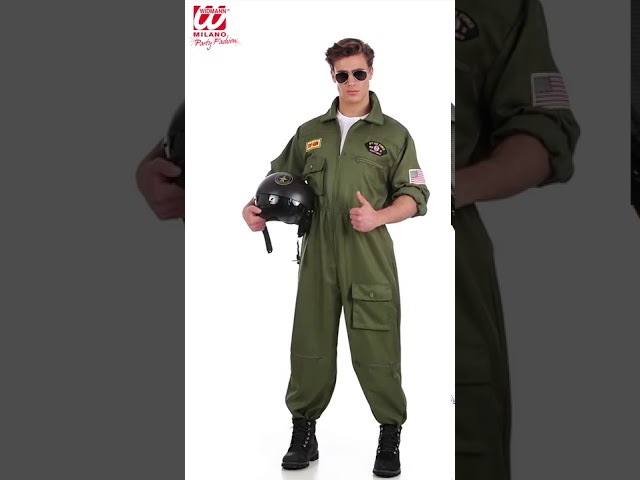 Vídeo relacionado con Forfamy Disfraz de Piloto para Hombre Adulto Carnaval Navidad (S)