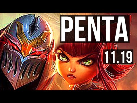 ZED vs ANNIE (MID) | Penta, Legendary, 1.3M mastery, 23/4/7 | NA Master | v11.19