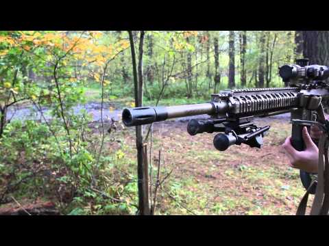 Ares m110 with PolarStar Fusion Engine v2. Sound with and w/o supressor