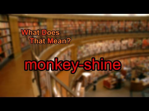What does monkey-shine mean?
