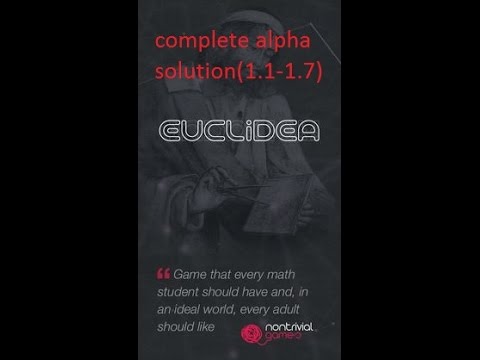 Euclidea alpha complete (1.1 to 1.7) solution walkthrough