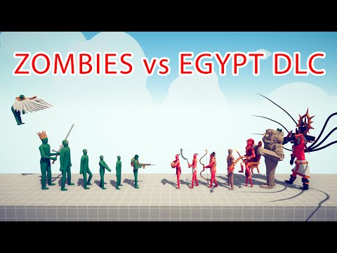 ZOMBIES TEAM vs EGYPT DLC TEAM - Totally Accurate Battle Simulator TABS