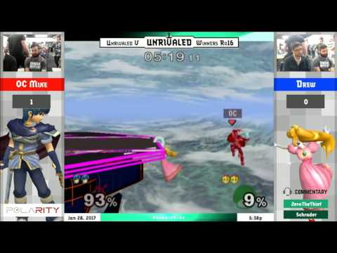 Unrivaled 5 Melee - Drew (Peach) vs OC Mike (Fox) - Top 16 Winners R1