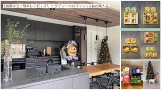 【vlog】1週間弁当🍱レシピと飾り切り👩‍🍳スリコ.ダイソーハロウィン🎃iHerb購入品✨