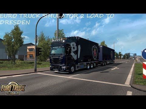 Euro truck simulator 2 | Load to Dresden | Scania R730 8x4 full trailer