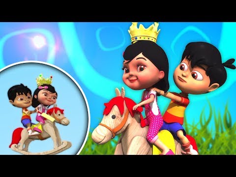 Chal Mere Ghode Tik Tik | Hindi Rhymes for Children | चल मेरे घोड़े | Kids Channel India | Bal Geet