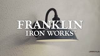 1_Watch A Video About the Arnett Denim Blue Outdoor Barn Wall Light