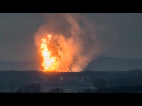 У мережі з'явилося відео моменту вибуху на газовому хабі в Австрії